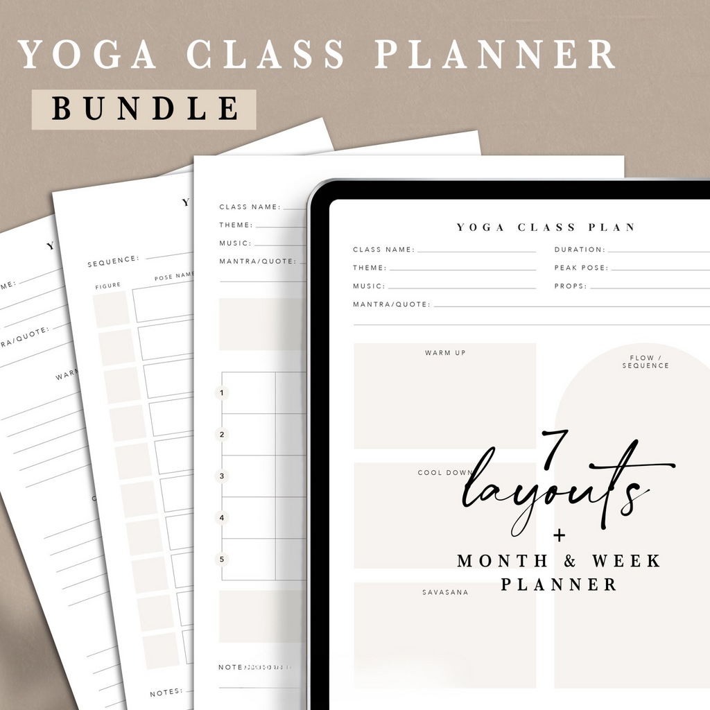 Yoga Class Planner – KDP Interior (PDF, AI, Editable & Print Ready)