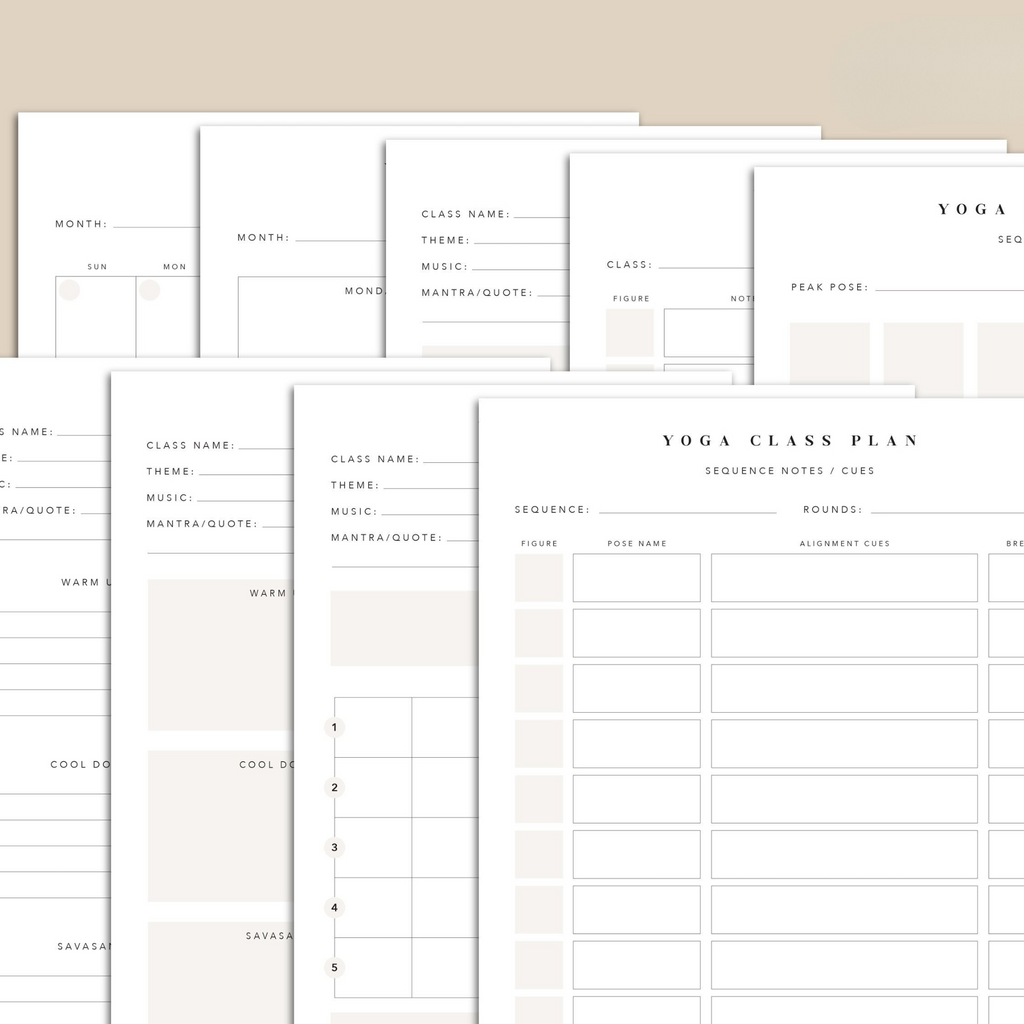 Yoga Class Planner – KDP Interior (PDF, AI, Editable & Print Ready)